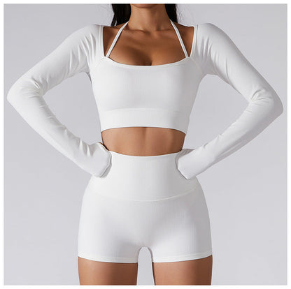 Long Sleeve Yoga With Chest Pads Quick Dry Fitness Clothes Gym Tight Sports Yoga Crop Top The Clothing Company Sydney