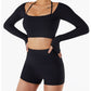 Long Sleeve Yoga With Chest Pads Quick Dry Fitness Clothes Gym Tight Sports Yoga Crop Top The Clothing Company Sydney