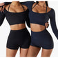 Long Sleeve Yoga With Chest Pads Quick Dry Fitness Clothes Gym Tight Sports Yoga Crop Top The Clothing Company Sydney