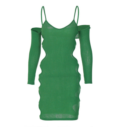 2 Piece Set Cut Out Long Sleeve Knit Clubwear Bodycon Mini Dress The Clothing Company Sydney