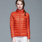 Ladies Stand Collar Duck Down Ultra Light Slim Long Sleeve Parka Puffer Jacket The Clothing Company Sydney