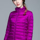 Ladies Stand Collar Duck Down Ultra Light Slim Long Sleeve Parka Puffer Jacket The Clothing Company Sydney