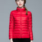 Ladies Stand Collar Duck Down Ultra Light Slim Long Sleeve Parka Puffer Jacket The Clothing Company Sydney