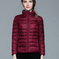 Ladies Stand Collar Duck Down Ultra Light Slim Long Sleeve Parka Puffer Jacket The Clothing Company Sydney