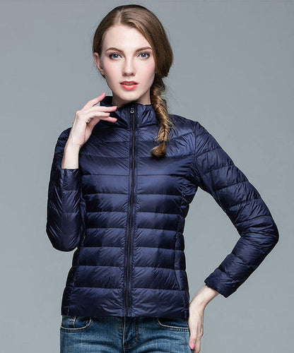 Ladies Stand Collar Duck Down Ultra Light Slim Long Sleeve Parka Puffer Jacket The Clothing Company Sydney