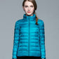 Ladies Stand Collar Duck Down Ultra Light Slim Long Sleeve Parka Puffer Jacket The Clothing Company Sydney