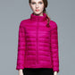 Ladies Stand Collar Duck Down Ultra Light Slim Long Sleeve Parka Puffer Jacket The Clothing Company Sydney