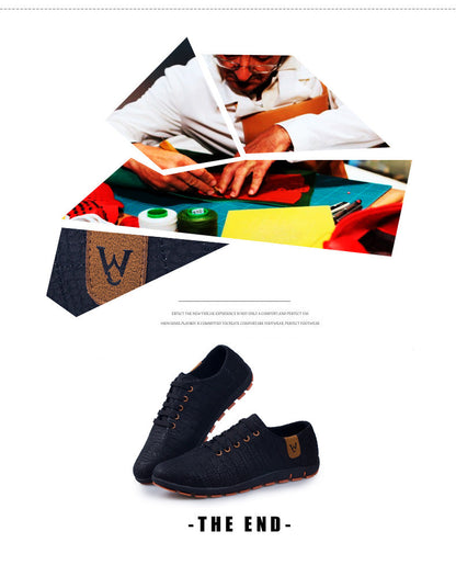 Breathable Mens Casual Low Lace-up Canvas Flat Shoes The Clothing Company Sydney