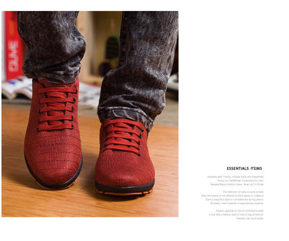 Breathable Mens Casual Low Lace-up Canvas Flat Shoes The Clothing Company Sydney