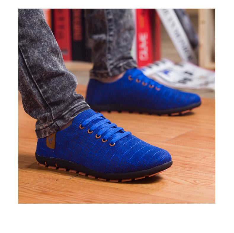 Breathable Mens Casual Low Lace-up Canvas Flat Shoes The Clothing Company Sydney