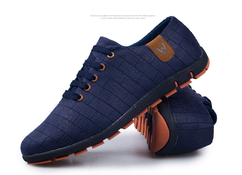 Breathable Mens Casual Low Lace-up Canvas Flat Shoes The Clothing Company Sydney
