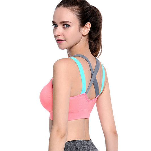 Cross Strap Back Women Sports Bra,Professional Quick Dry Padded Shockproof Gym Fitness Running Yoga Sport Brassiere Top The Clothing Company Sydney