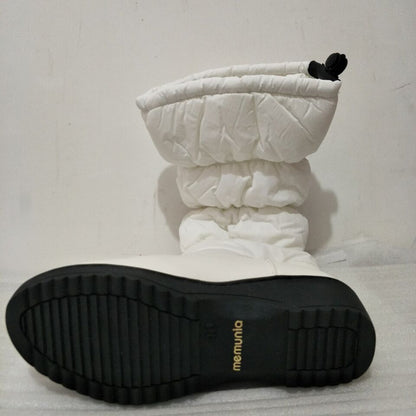 Below Knee High Round Toe Soft PU Leather Snow Boots The Clothing Company Sydney