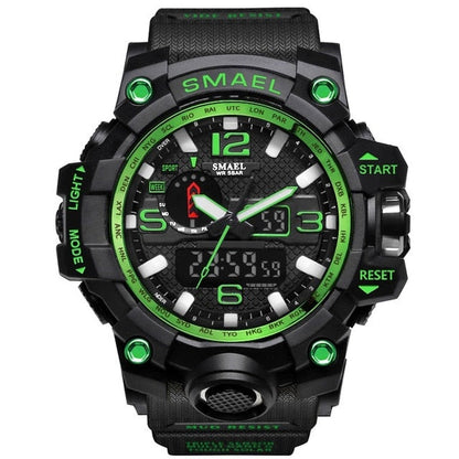 Mens Sports Dual Display Analog Digital LED Electronic Quartz Wristwatches Waterproof Swimming Military Watch The Clothing Company Sydney