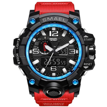 Mens Sports Dual Display Analog Digital LED Electronic Quartz Wristwatches Waterproof Swimming Military Watch The Clothing Company Sydney