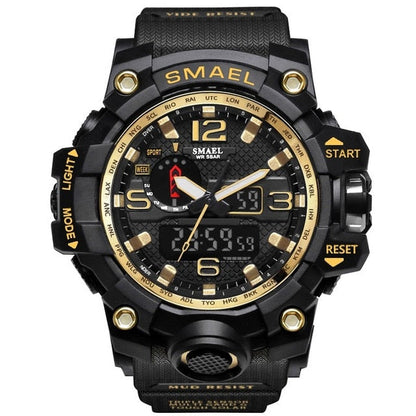 Mens Sports Dual Display Analog Digital LED Electronic Quartz Wristwatches Waterproof Swimming Military Watch The Clothing Company Sydney