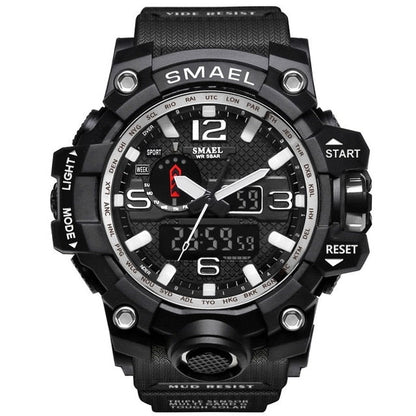 Mens Sports Dual Display Analog Digital LED Electronic Quartz Wristwatches Waterproof Swimming Military Watch The Clothing Company Sydney