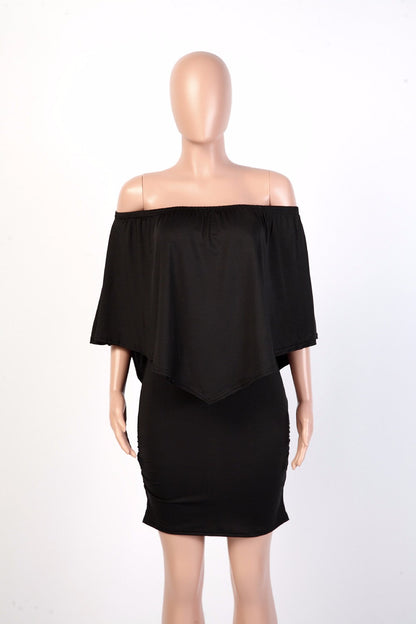 Army green Slash Neck Mini Off Shoulder Sexy Beach Casual Dress The Clothing Company Sydney