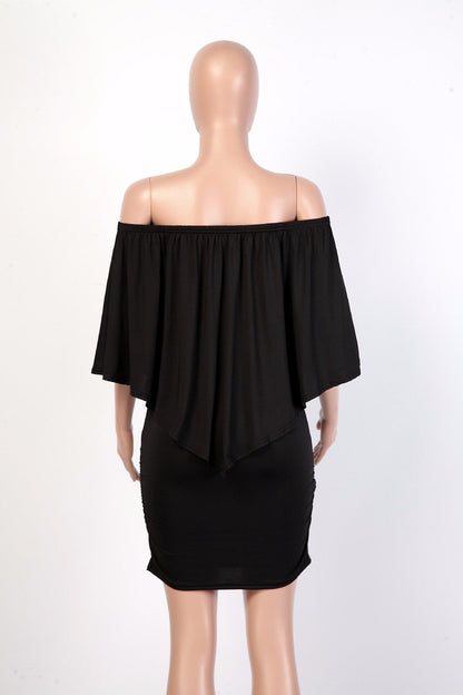 Army green Slash Neck Mini Off Shoulder Sexy Beach Casual Dress The Clothing Company Sydney