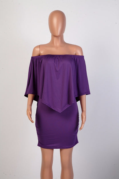 Army green Slash Neck Mini Off Shoulder Sexy Beach Casual Dress The Clothing Company Sydney