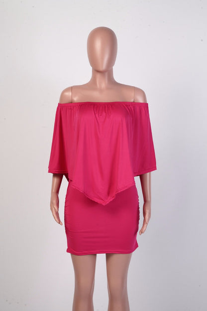 Army green Slash Neck Mini Off Shoulder Sexy Beach Casual Dress The Clothing Company Sydney