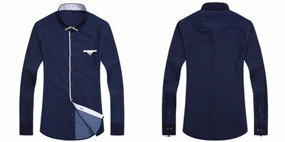 Mens Formal Business Long Sleeved Slim Fit Printed Shirt The Clothing Company Sydney