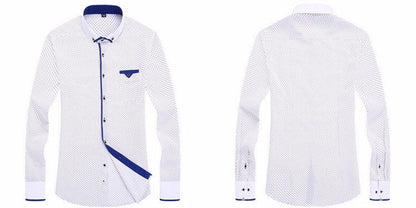 Mens Formal Business Long Sleeved Slim Fit Printed Shirt The Clothing Company Sydney