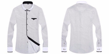 Mens Formal Business Long Sleeved Slim Fit Printed Shirt The Clothing Company Sydney