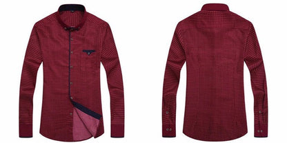 Mens Formal Business Long Sleeved Slim Fit Printed Shirt The Clothing Company Sydney