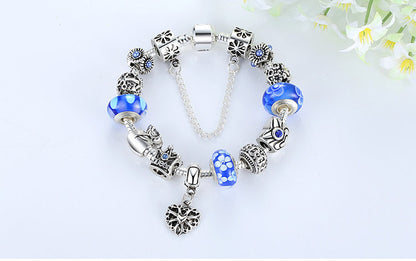 Fashion Jewelry Silver Charms Bracelet & Bangles With Queen Crown Beads Bracelet The Clothing Company Sydney