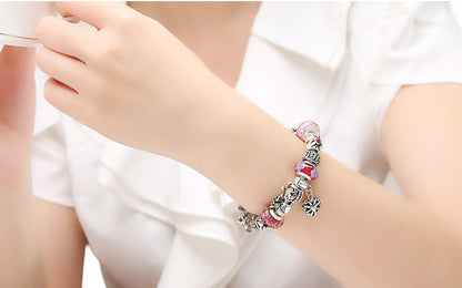 Fashion Jewelry Silver Charms Bracelet & Bangles With Queen Crown Beads Bracelet The Clothing Company Sydney