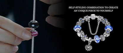 Fashion Jewelry Silver Charms Bracelet & Bangles With Queen Crown Beads Bracelet The Clothing Company Sydney