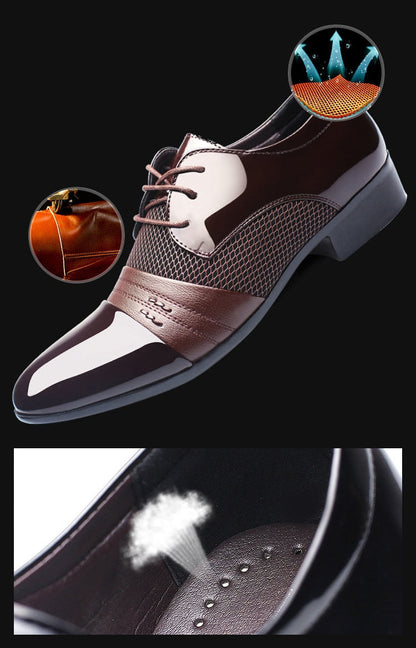 Business Flat Black Brown Breathable Low Top Mens Formal Office Shoes The Clothing Company Sydney