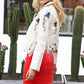 Embroidered Floral Faux Leather Jacket Outerwear The Clothing Company Sydney