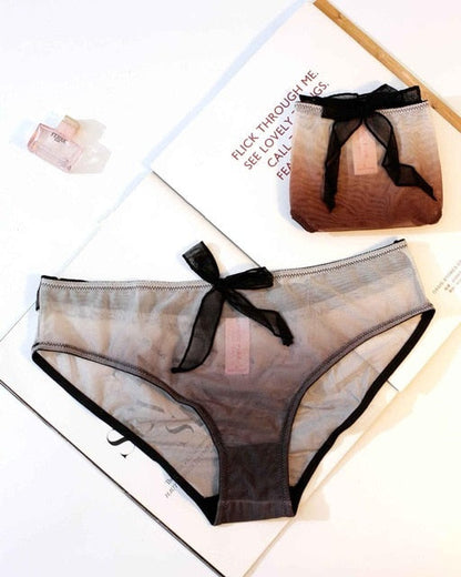 Bow Sweet Transparent Panties Soft Breathable Cute Underwear Ladies Cotton Briefs Gradient  Sexy Panties The Clothing Company Sydney