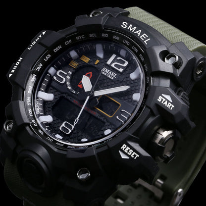 Mens Sports Dual Display Analog Digital LED Electronic Quartz Wristwatches Waterproof Swimming Military Watch The Clothing Company Sydney