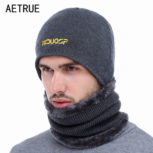 2 Piece Winter Beanie Knitted Hat Scarf Skullies Beanies Winter Hats For Men Women Caps Gorras Bonnet Fashion Cap Hats The Clothing Company Sydney