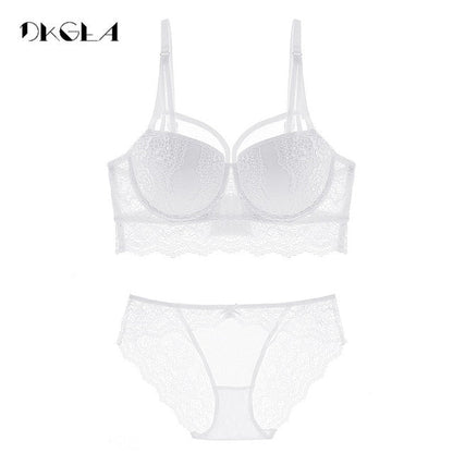 2 Piece Push-up Bra  3/4 Cup  Lace Deep V Brassiere and Panty Lingerie Set The Clothing Company Sydney