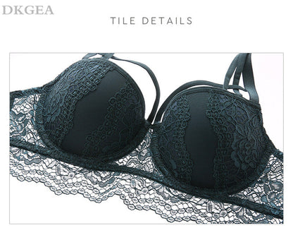 2 Piece Push-up Bra  3/4 Cup  Lace Deep V Brassiere and Panty Lingerie Set The Clothing Company Sydney