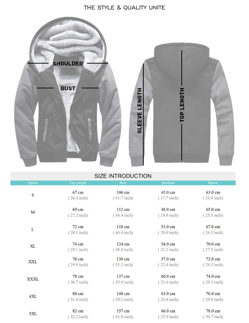 Winter Thick Warm Hooded Bomber Fleece Zipper Jacket Coat The Clothing Company Sydney