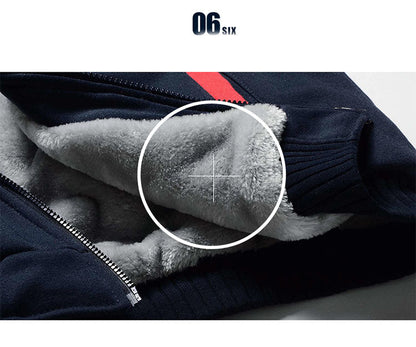 Winter Thick Warm Hooded Bomber Fleece Zipper Jacket Coat The Clothing Company Sydney