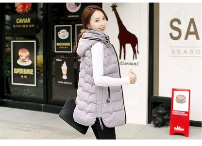 Autumn Winter Hooded Long Vest PufferJacket The Clothing Company Sydney