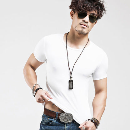 Elastic V neck Casual Mens T Shirt in 20 Colours The Clothing Company Sydney