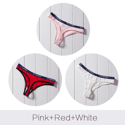 3 Pack G-String Cotton Mix Panties T Back Underwear Seamless Thong Bikini Low Rise Waist Transparent Briefs The Clothing Company Sydney