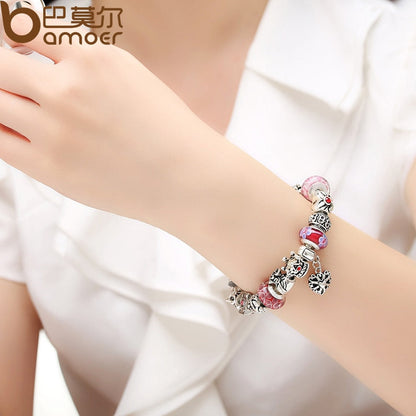 Fashion Jewelry Silver Charms Bracelet & Bangles With Queen Crown Beads Bracelet The Clothing Company Sydney