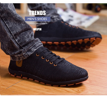 Breathable Mens Casual Low Lace-up Canvas Flat Shoes The Clothing Company Sydney