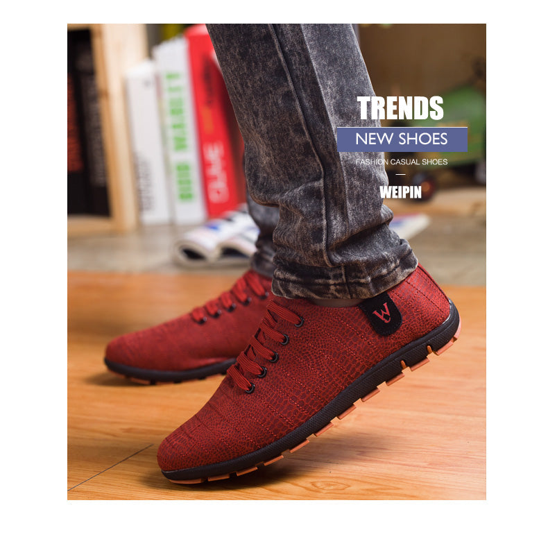 Breathable Mens Casual Low Lace-up Canvas Flat Shoes The Clothing Company Sydney