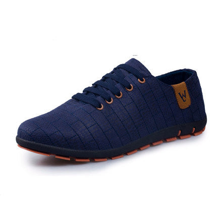 Breathable Mens Casual Low Lace-up Canvas Flat Shoes The Clothing Company Sydney