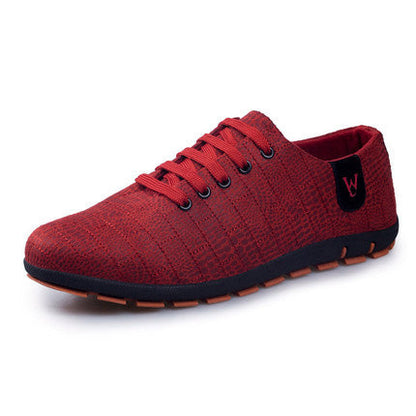 Breathable Mens Casual Low Lace-up Canvas Flat Shoes The Clothing Company Sydney