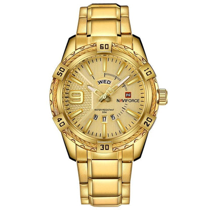 Luxury Brand  Men's Gold Watches Men's Waterproof Stainless Steel Quartz Watch The Clothing Company Sydney
